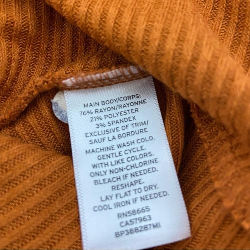 BP. Women's Lightweight Sweater Long Sleeve Orange Size Small - Picture 5 of 5